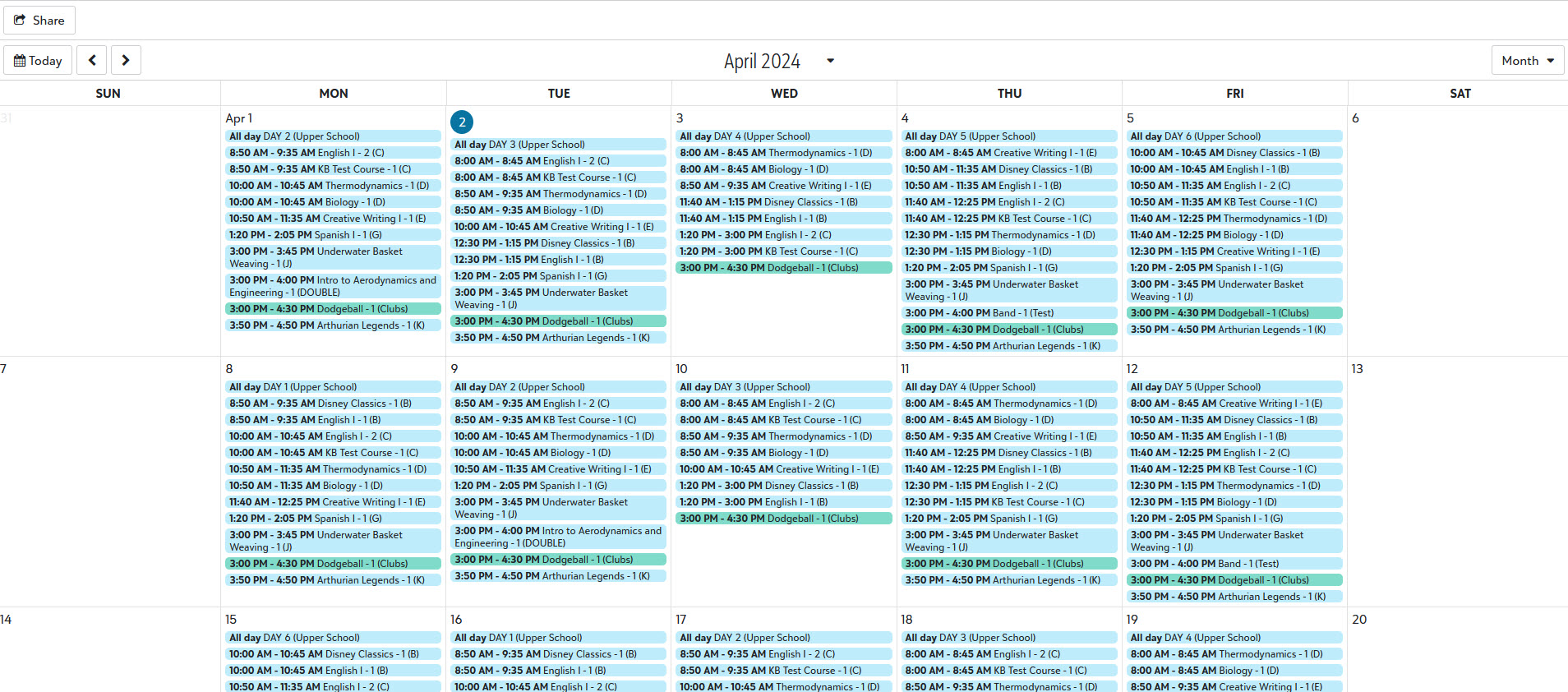calendar refresh